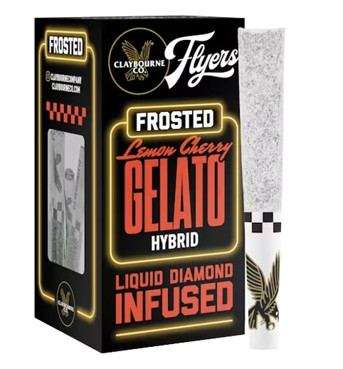 Photograph of product: LEMON CHERRY GELATO | FROSTED DIAMOND INFUSED PREROLL 5PK | 0.5G