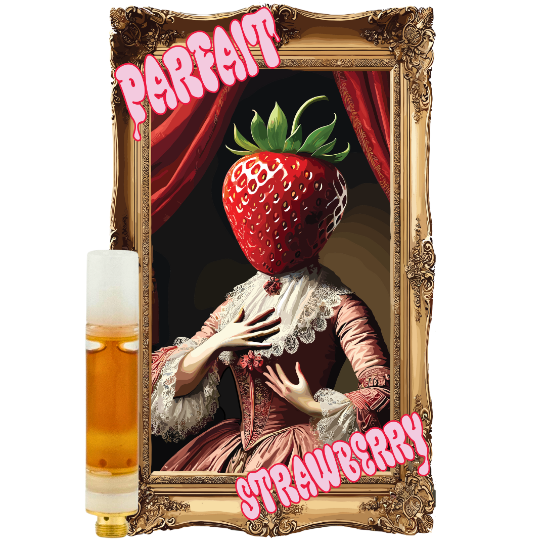 Photograph of product: Oui'd Strawberry | 1g | Flavored Infused Cured Resin Cart