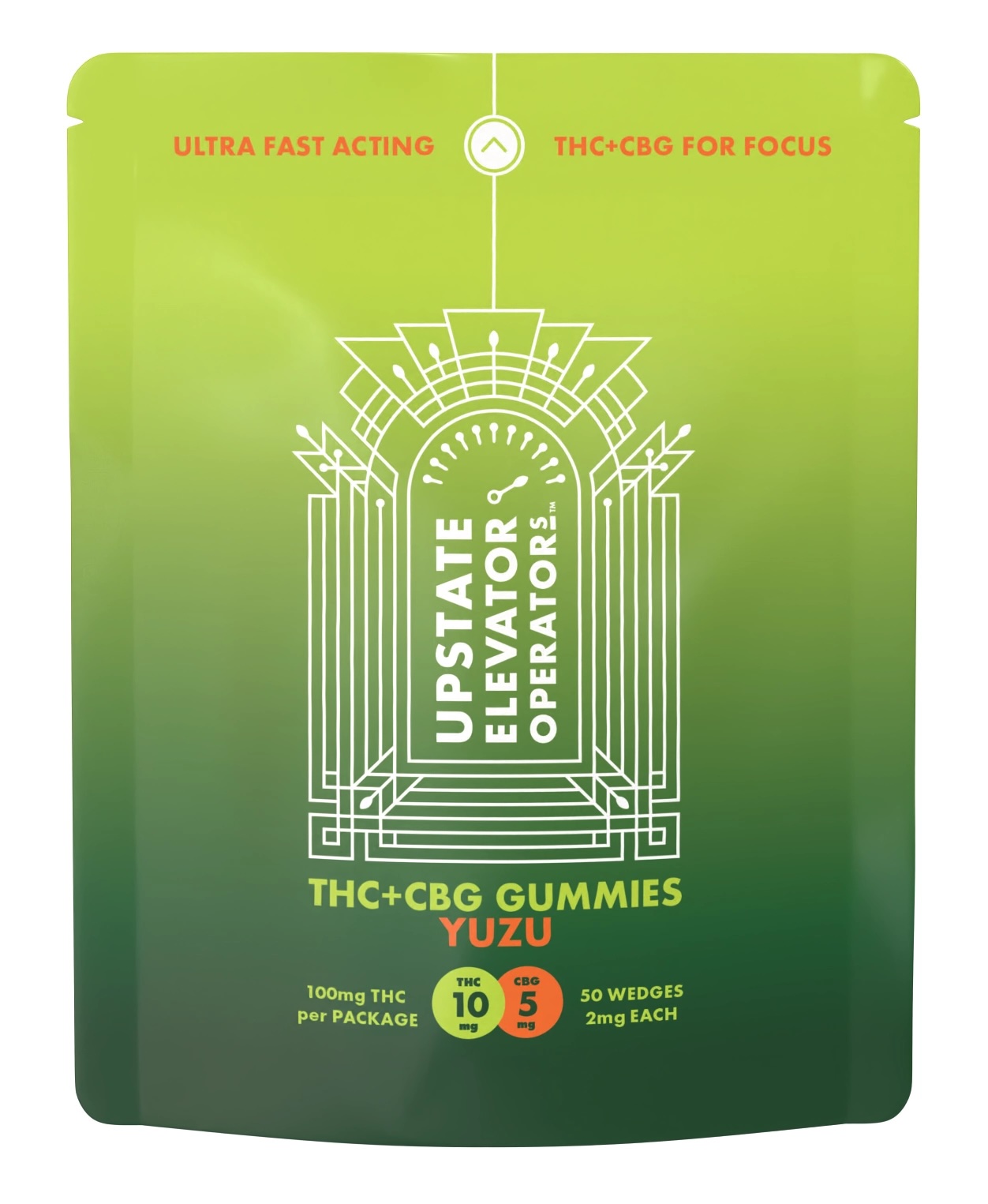 Photograph of product: 10mg Fast-Acting TH-oui+CBG Gummy, Yuzu - Upstate Elevator Operators