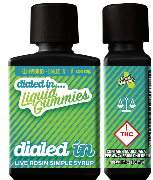 Photograph of product: Dialed In Liquid Gummies HYBRID