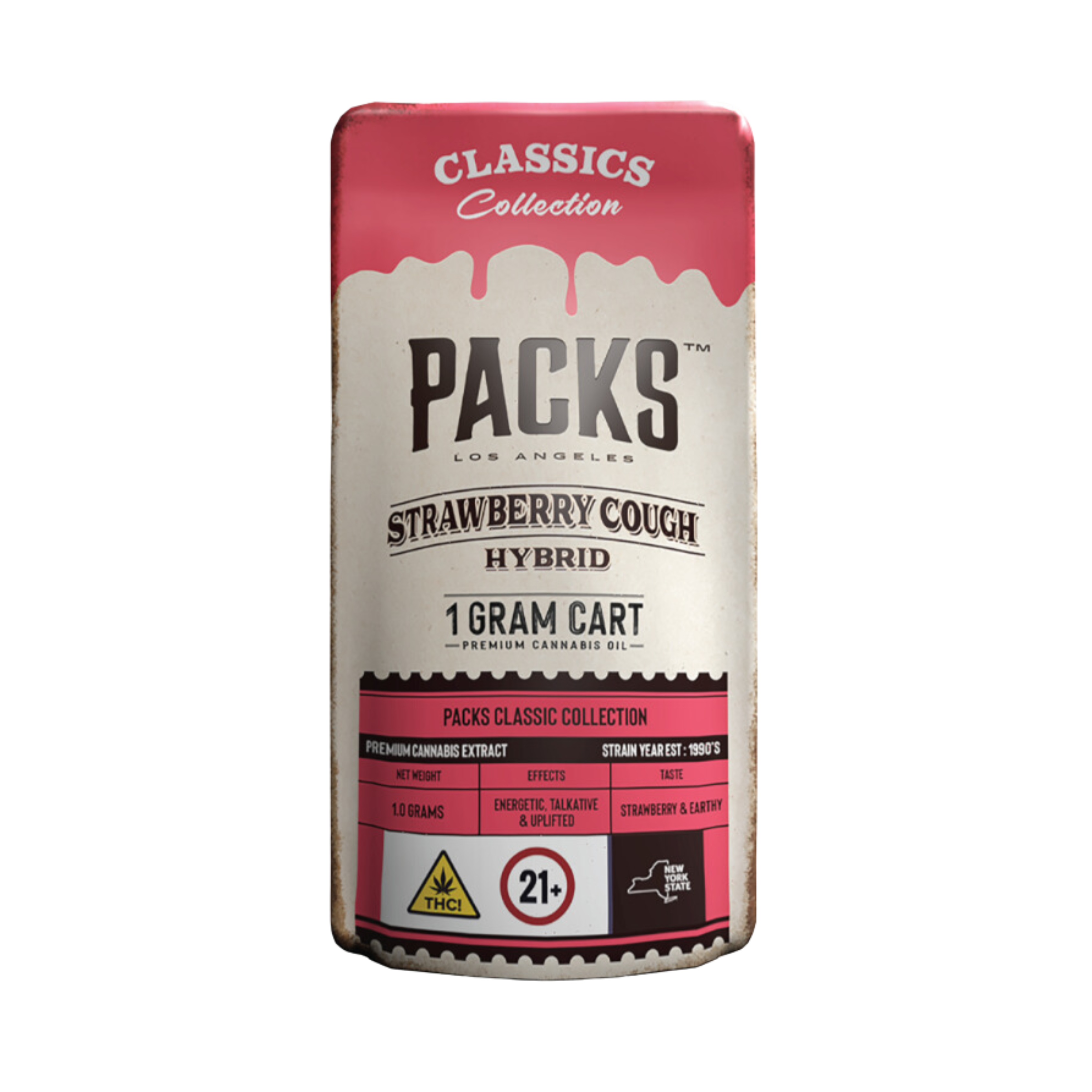 Photograph of product: Packs - Strawberry Cough - Cartridge