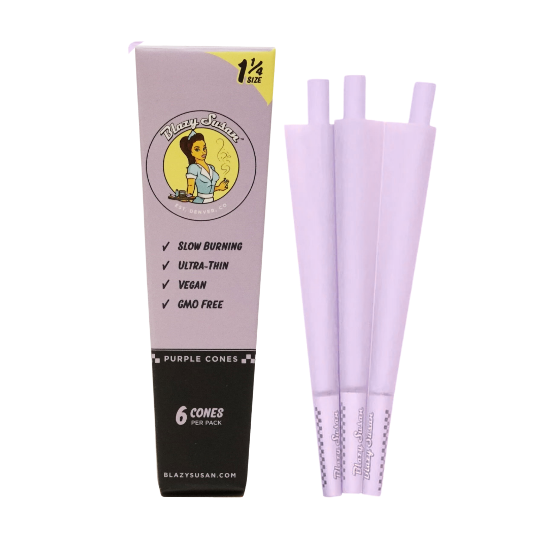 Photograph of product: Blazy Susan Purple 1 1/4 Cones 6Ct