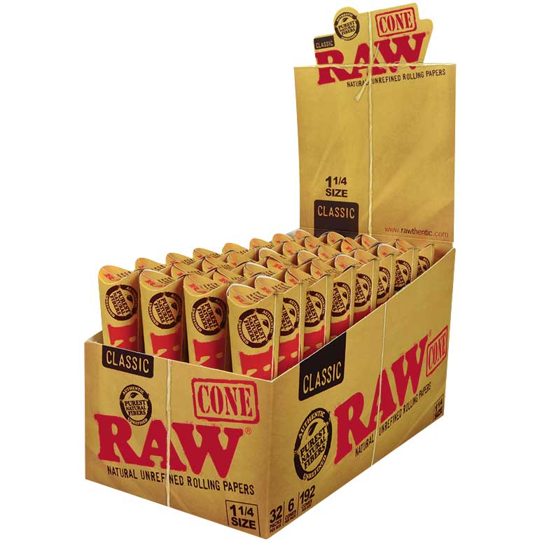 Photograph of product: RAW Classic 1 (1/4) Pre-Rolled Cones 6pk
