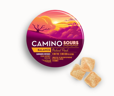 Photograph of product: Orchard Peach 1:1 - Sour Gummies - 100mg