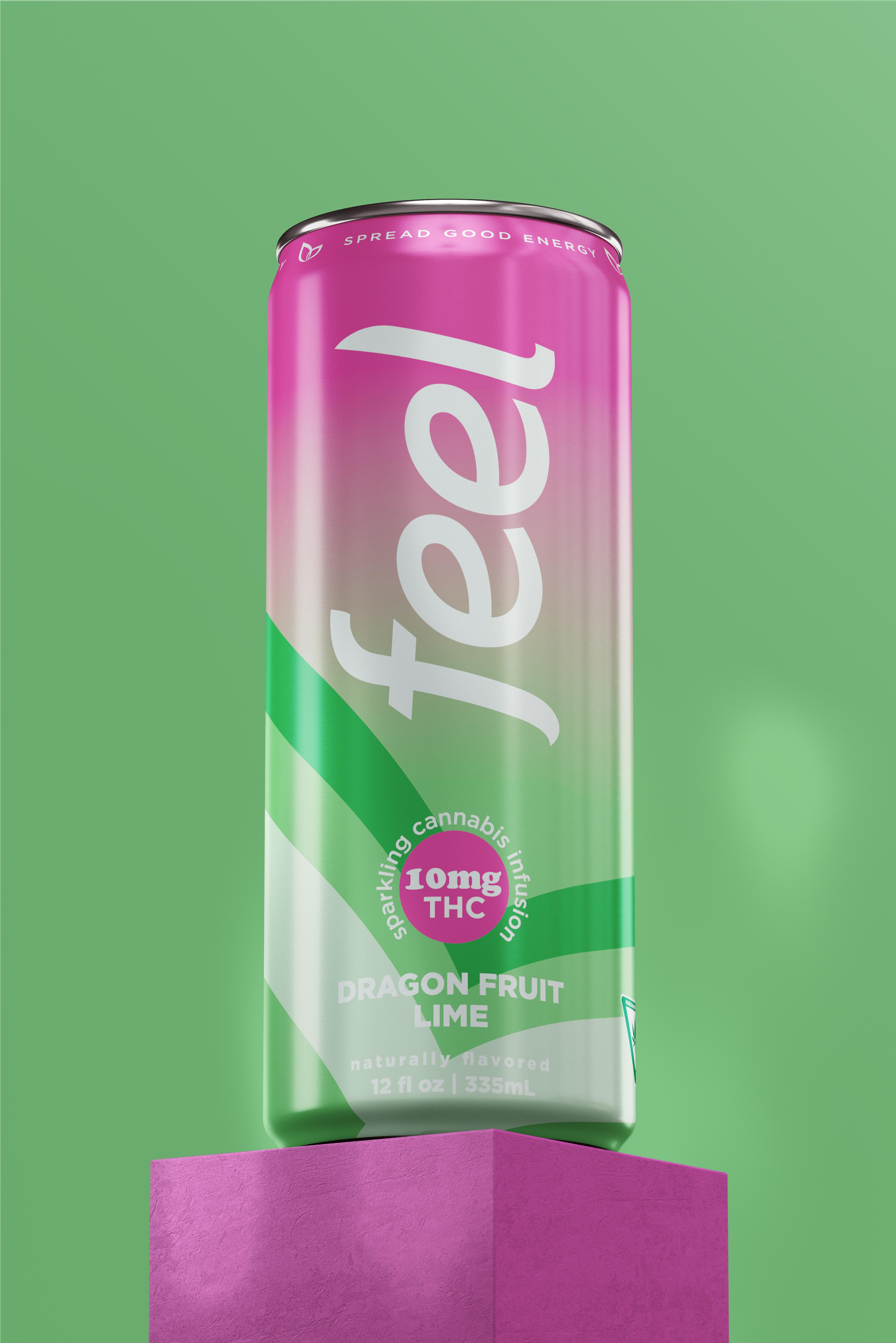 Photograph of product: Feel Energy - 10mg Sparkling Drink - Dragonfruit Lime