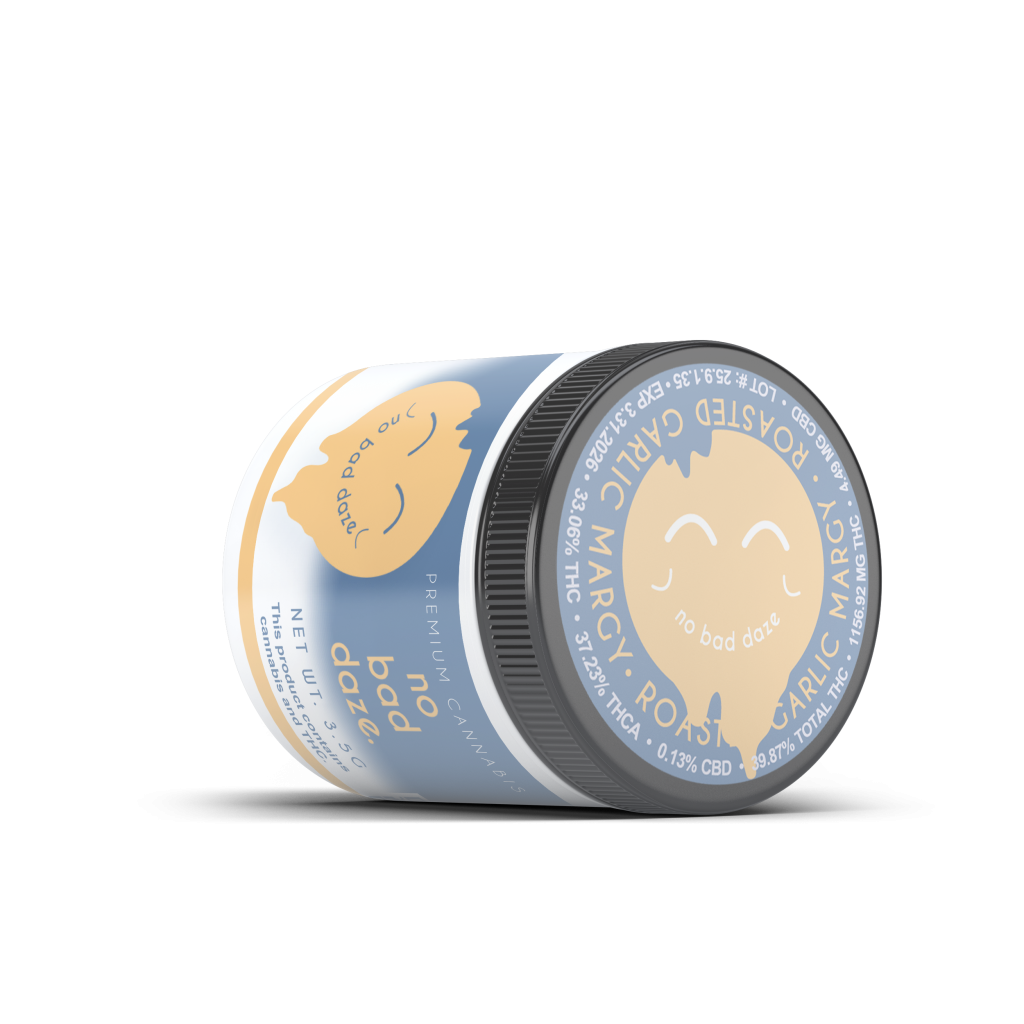 Photograph of product: no bad daze | Roasted Garlic Margy | 3.5g | Flower