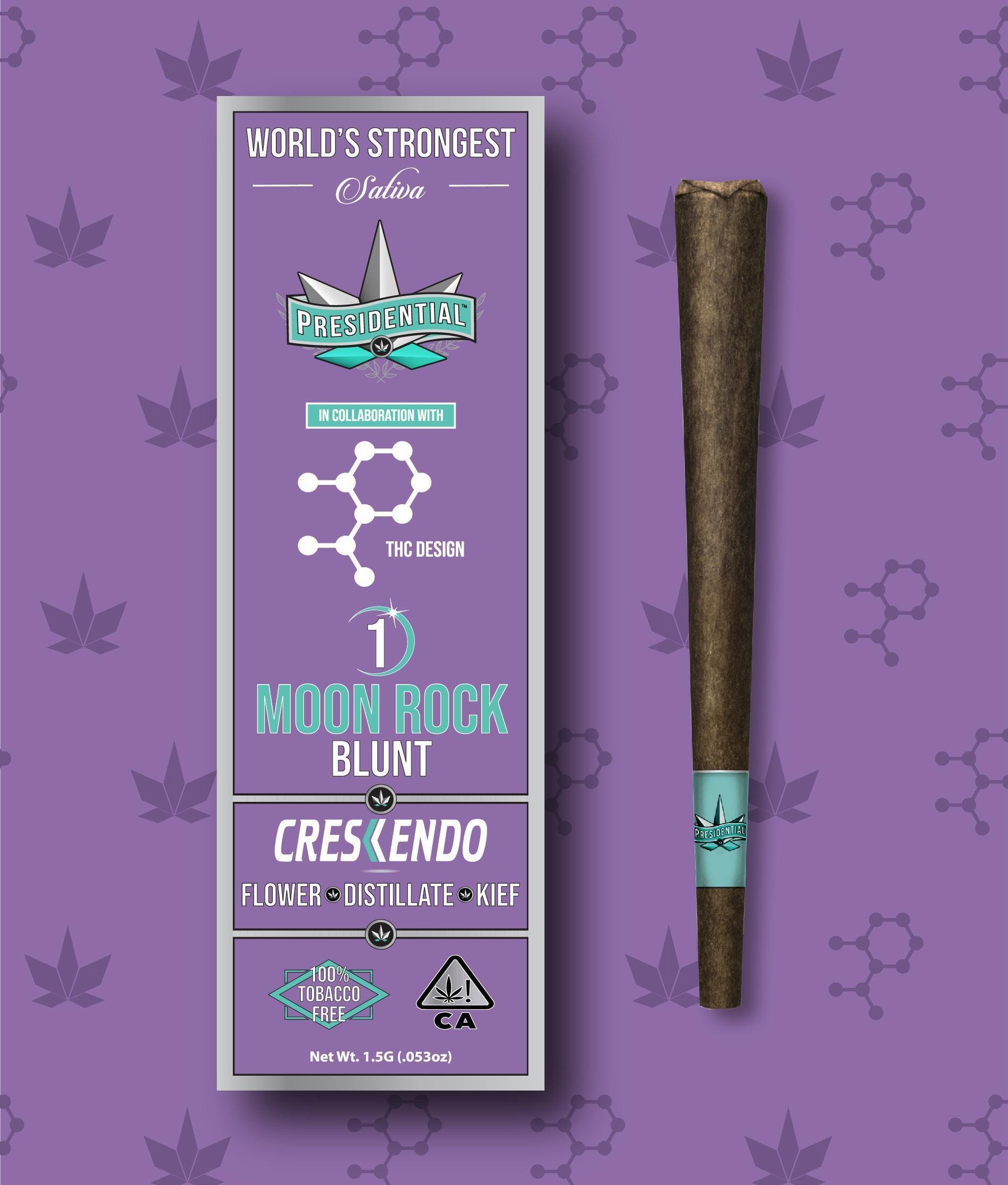 Photograph of product: Presidential x TH-oui Design - Crescendo (Oui'd) Moon Rock Blunt