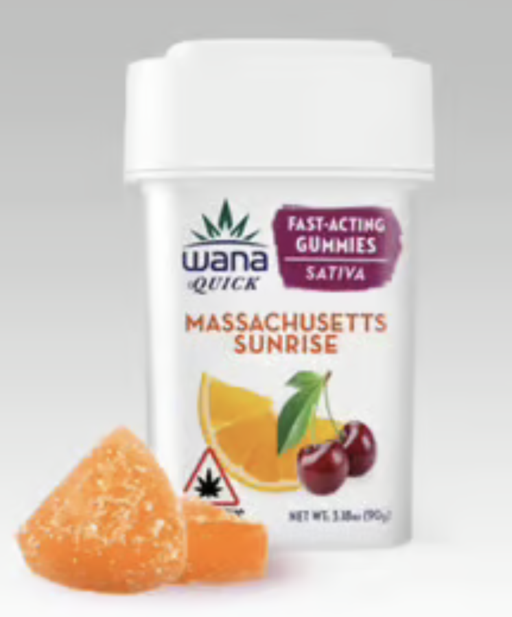 Photograph of product: Wana Fast Acting 100mg (S) Massachusetts Sunrise Gummies