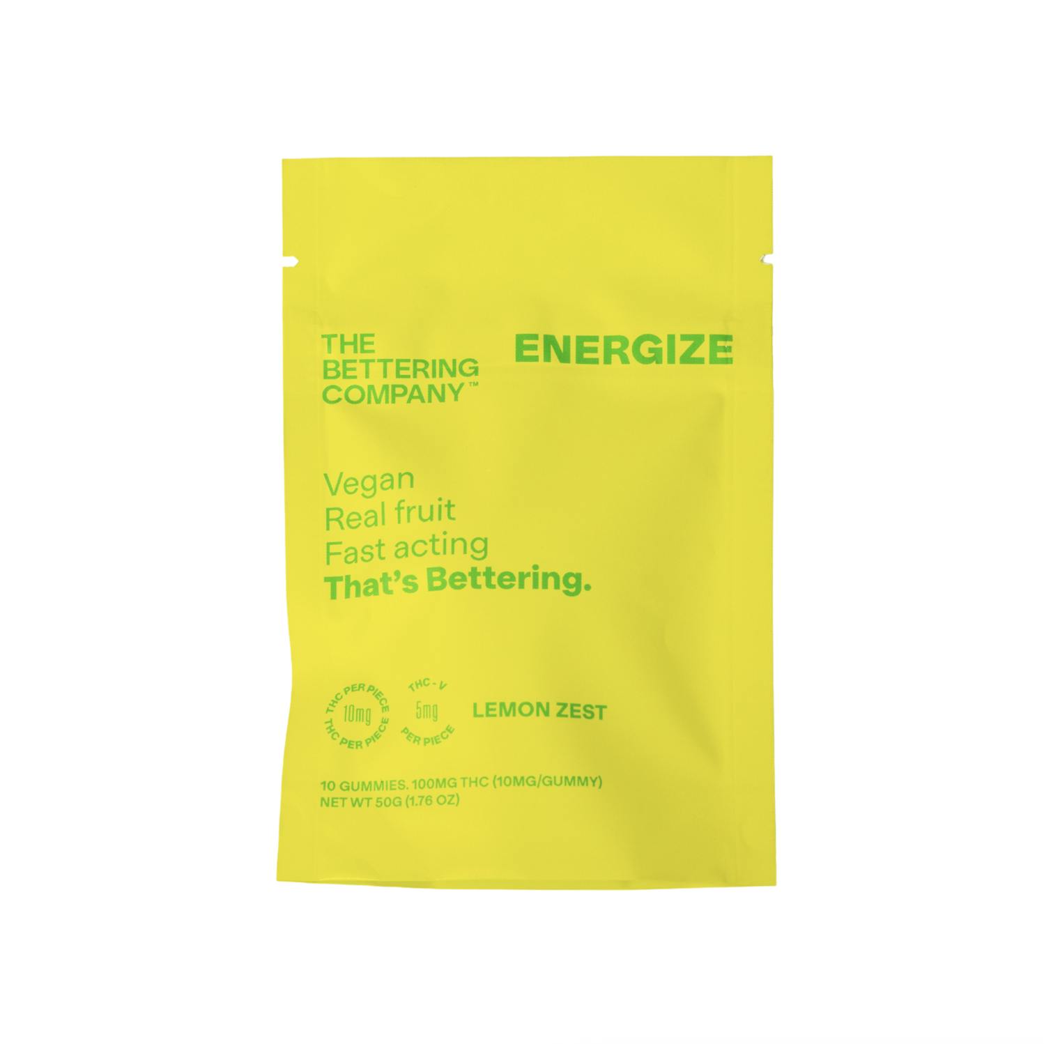 Photograph of product: The Bettering Company | Gummies | Energize: Lemon Zest | 100mg