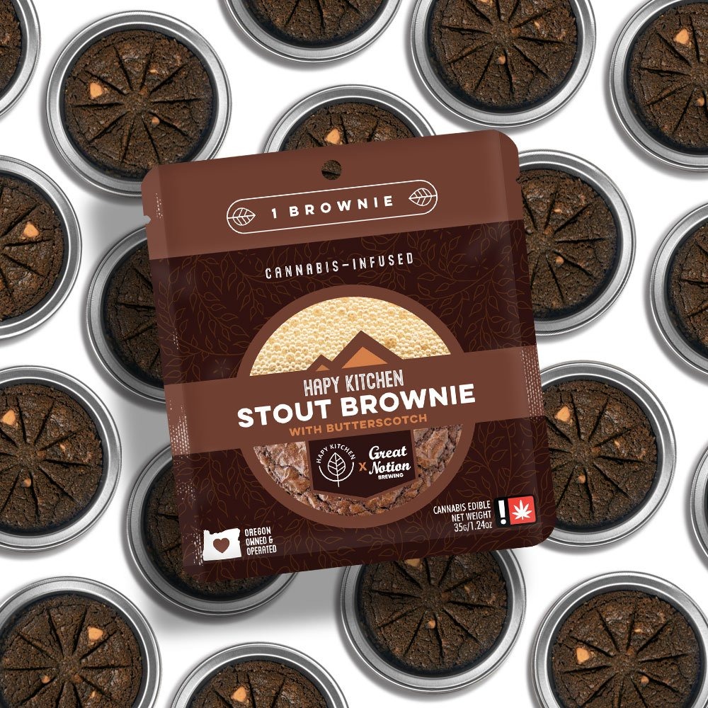Photograph of product: Hapy Kitchen - Stout Butterscotch Brownie 100mg