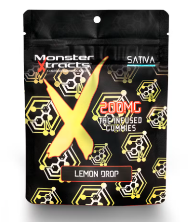 Photograph of product: MONSTER XTRACTS - Lemon Drop Gummies 200mg