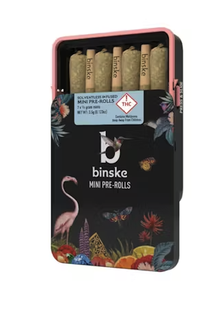Photograph of product: BINSKE GARLIC COCKTAIL 7PK LIVE RESIN INFUSED PRE-ROLLS 3.5G