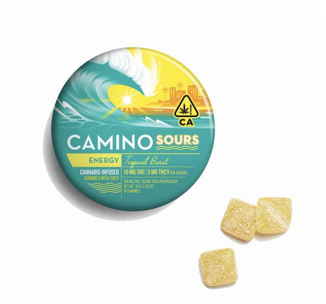 Photograph of product: Tropical Burst 100mg TH-ouiV Camino Gummies - 