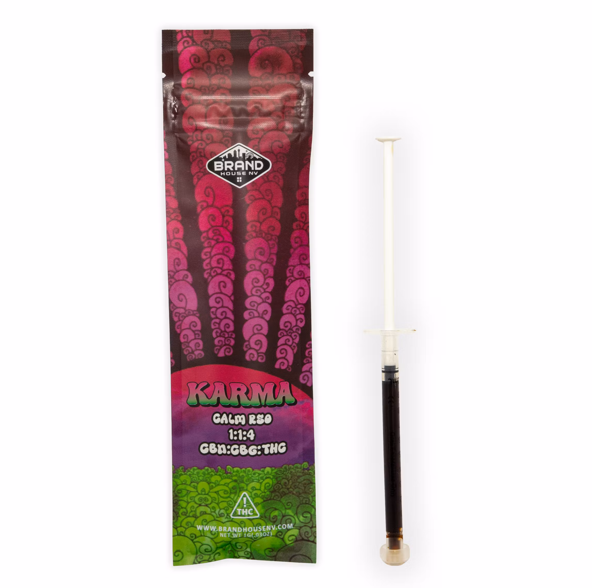 Photograph of product: Karma - Syringe 1:1:4 - Calm RSO CBN/CBG/TH-oui (I)