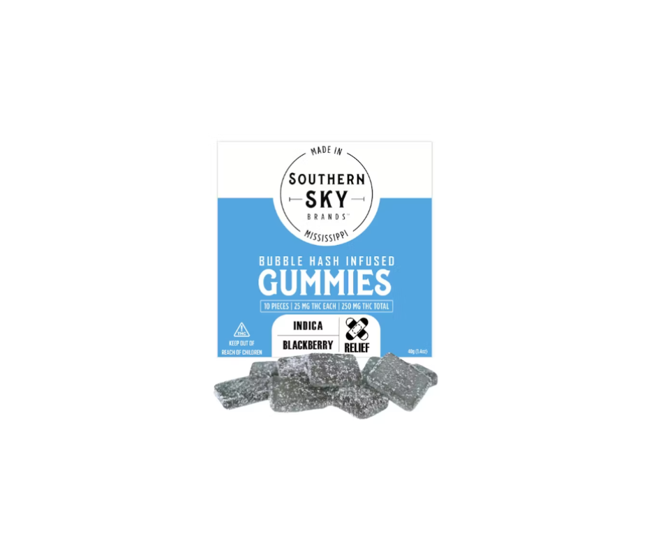 Photograph of product: Southern Sky | 250mg | Blueberry | Bubbleau chocolat | Oui'd