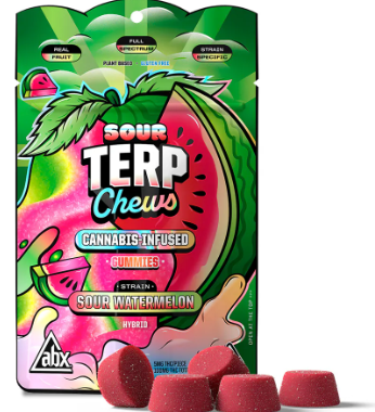Photograph of product: [ABX] Terp Chews - 100mg - Sour Watermelon (H)