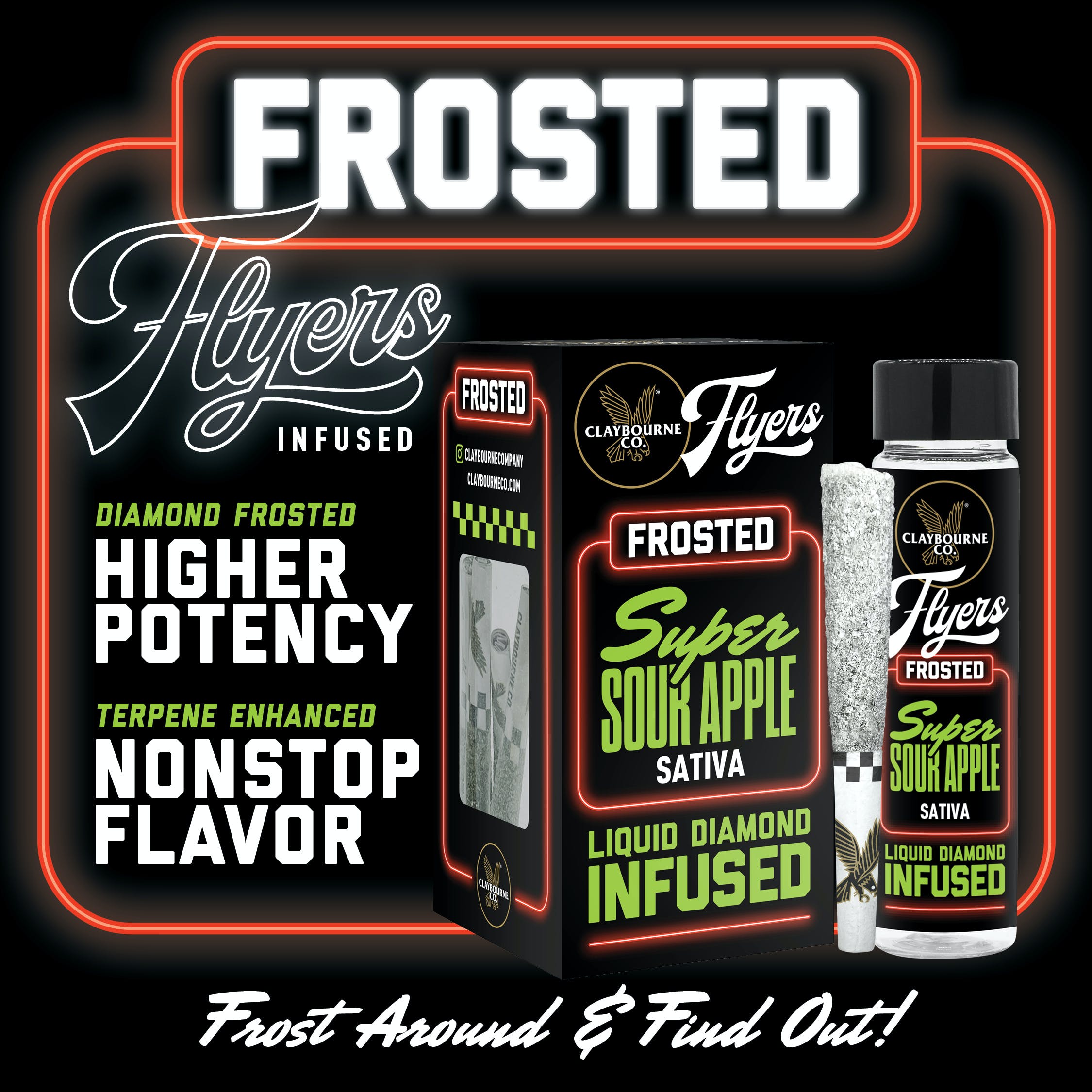 Photograph of product: Super Sour Apple | Frosted Flyers (5 Pack)