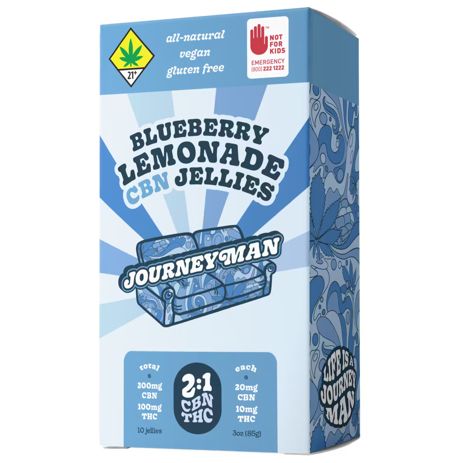 Photograph of product: Blueberry Lemonade CBN Jellies, 10-Pack