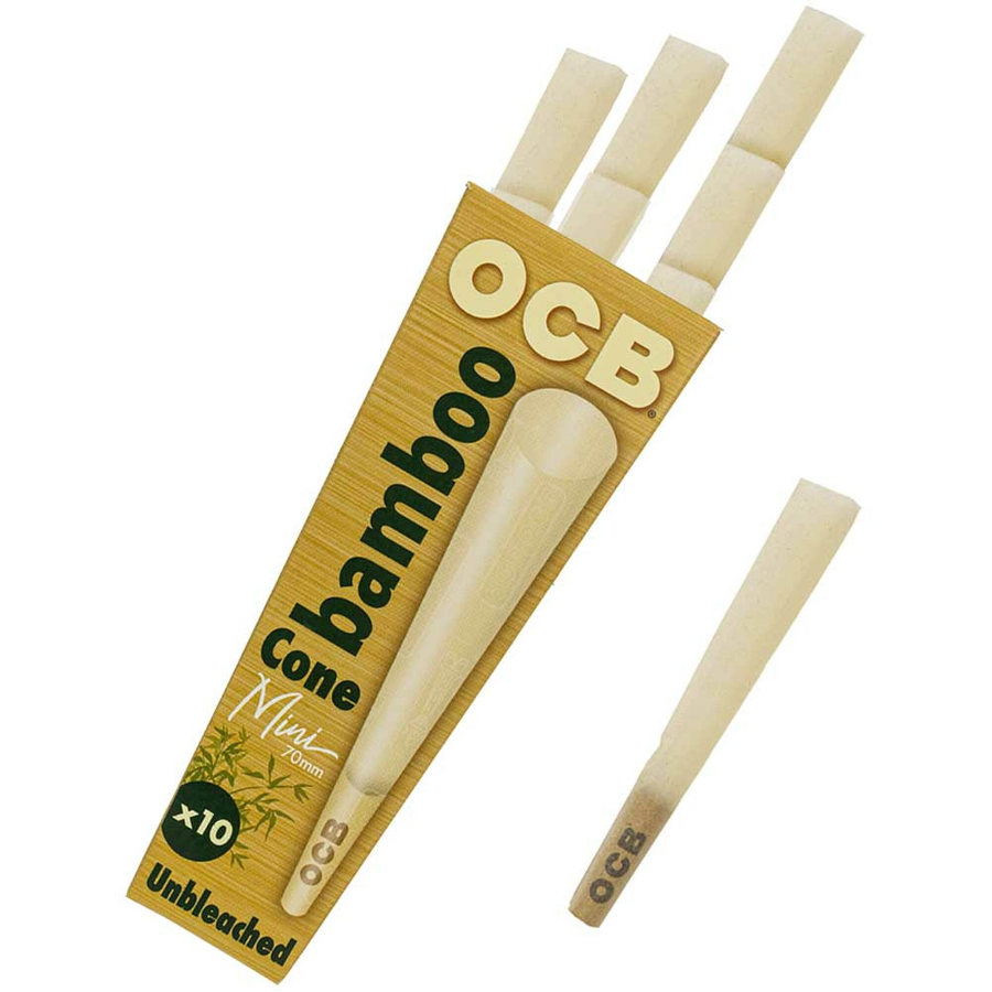 Photograph of product: OCB Bamboo Unbleached Cones Mini 70mm 10pk - BOTH