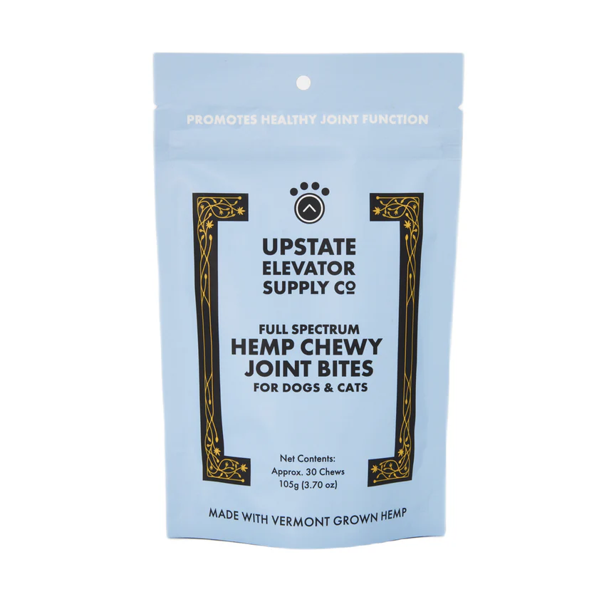 Photograph of product: Upstate Elevator Supply Co. | Hemp Chewy Joint Bites, Cats & Dogs |  2.5mg CBD