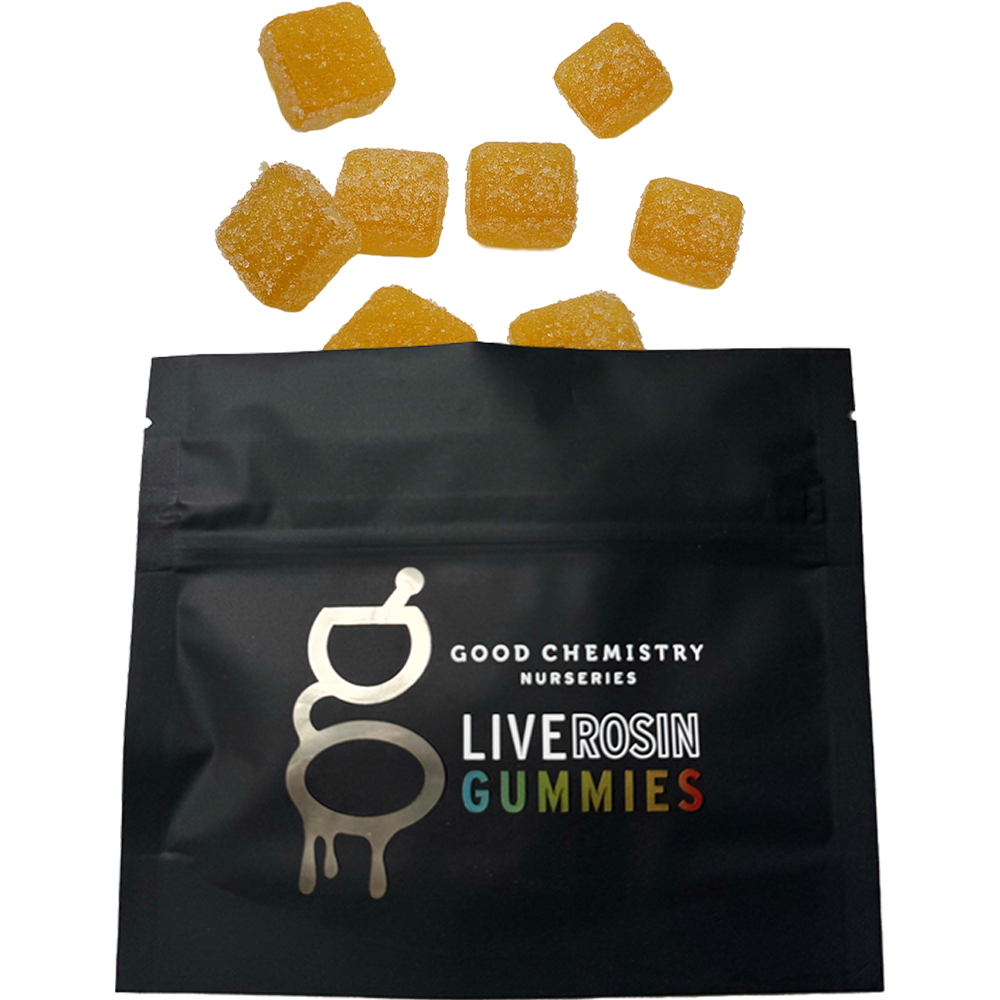 Photograph of product: Good Chemistry - Tangerine - Live Rosin Gummies - 100mg