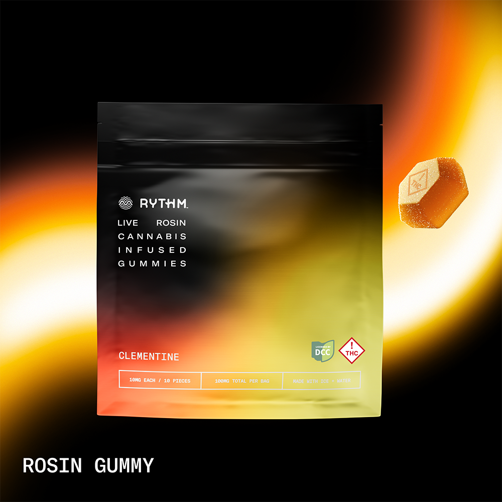 Photograph of product: Clementine/Afternoon Delight Live Rosin Gummies 10pk 100mg-H