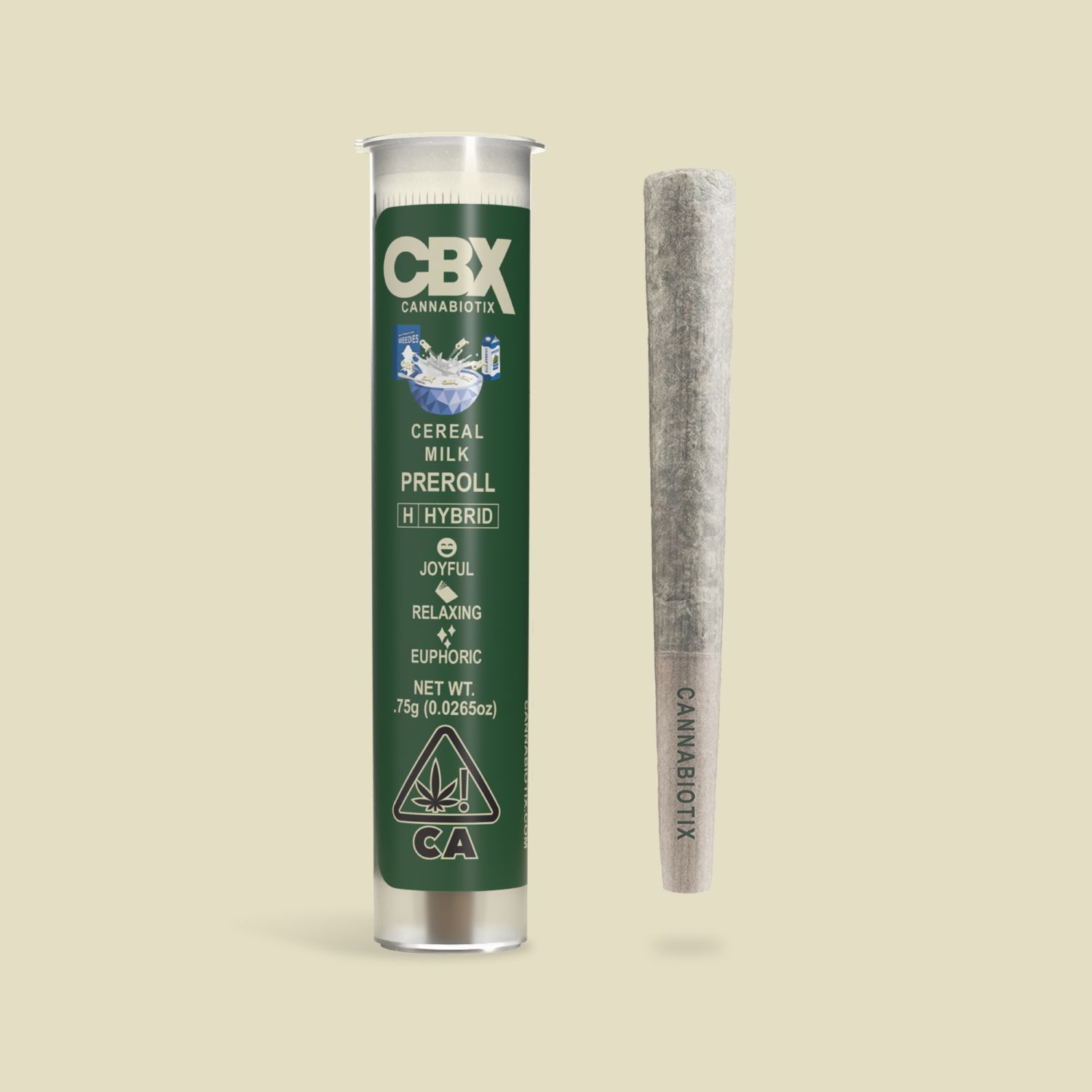 Photograph of product: Cannabiotix - .75g Pre Roll - Cereal Milk