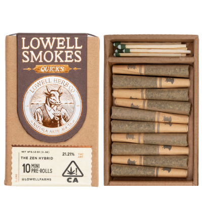 Photograph of product: Lowell | Pre-Roll Pack | The Midway Hybrid "Quicks" | 10pk