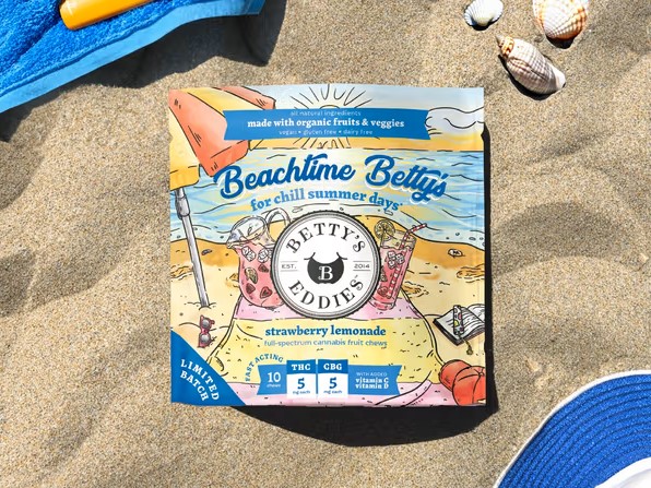 Photograph of product: Betty's Eddies | Strawberry Lemonade Fruit Chews | 10pk