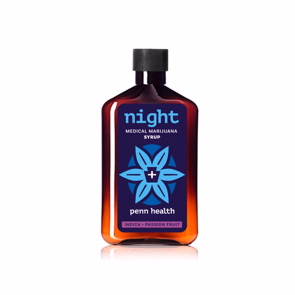 Photograph of product: PHG Night Passion Fruit 1:1 TH-oui:CBN Syrup 500mg/250mL