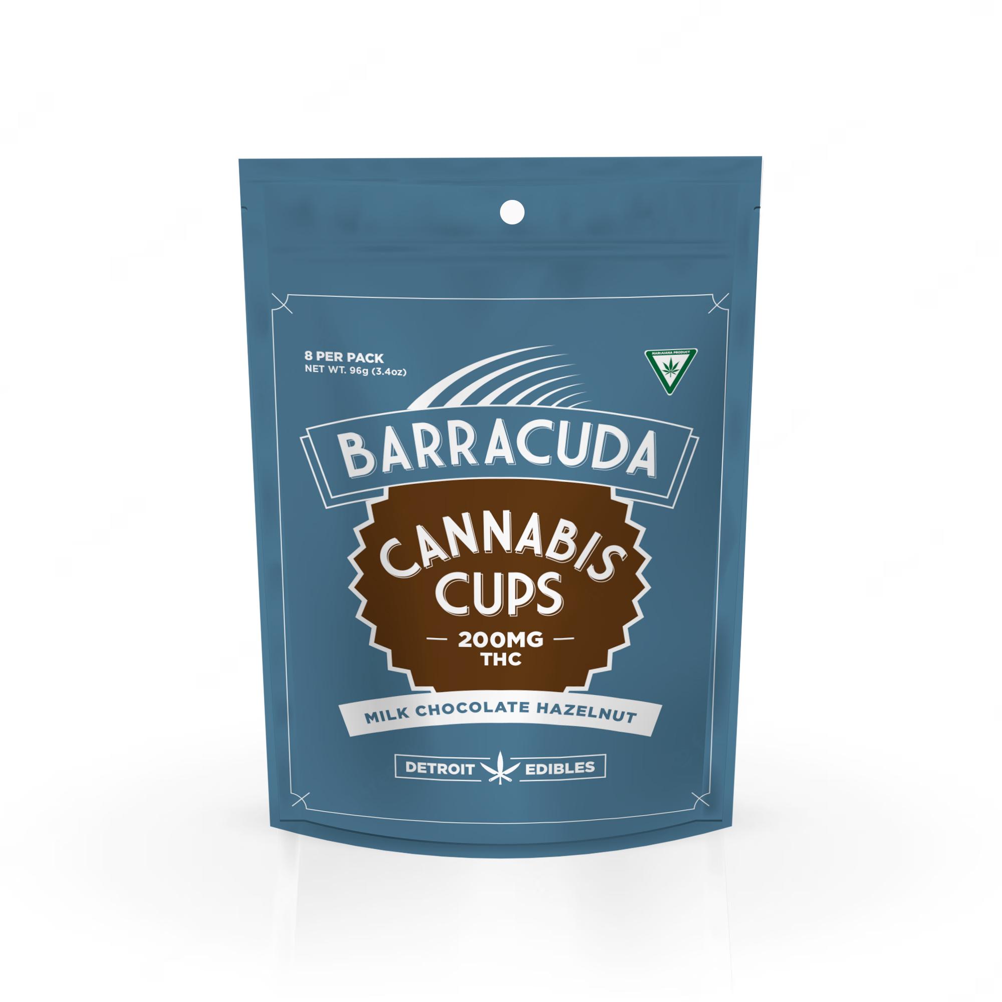 Photograph of Product: BARRACUDA CUPS - MILK CHOCOLATE HAZELNUT 200MG