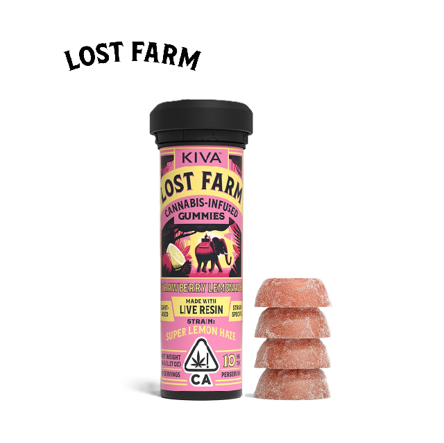 Photograph of product: STRAWBERRY LEMONADE SUPER LEMON HAZE 100MG LIVE RESIN 10 PACK GUMMIES