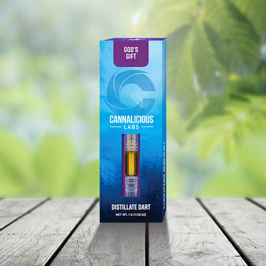 Photograph of product: AU Cannalicious: Gods Gift Distillate Dart 1g (I-H)