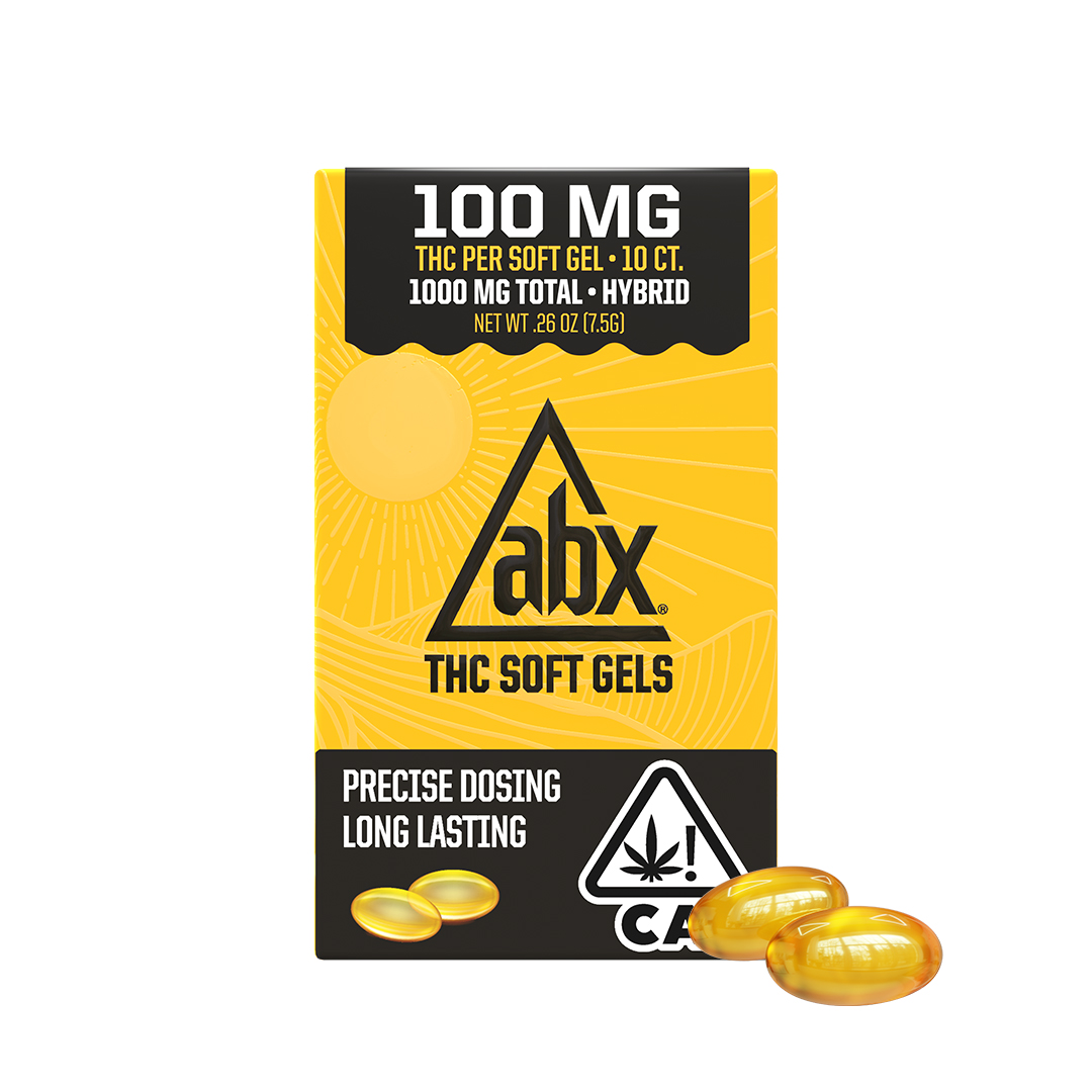 Photograph of product: ABX Soft Gel Capsules 100MG 10ct
