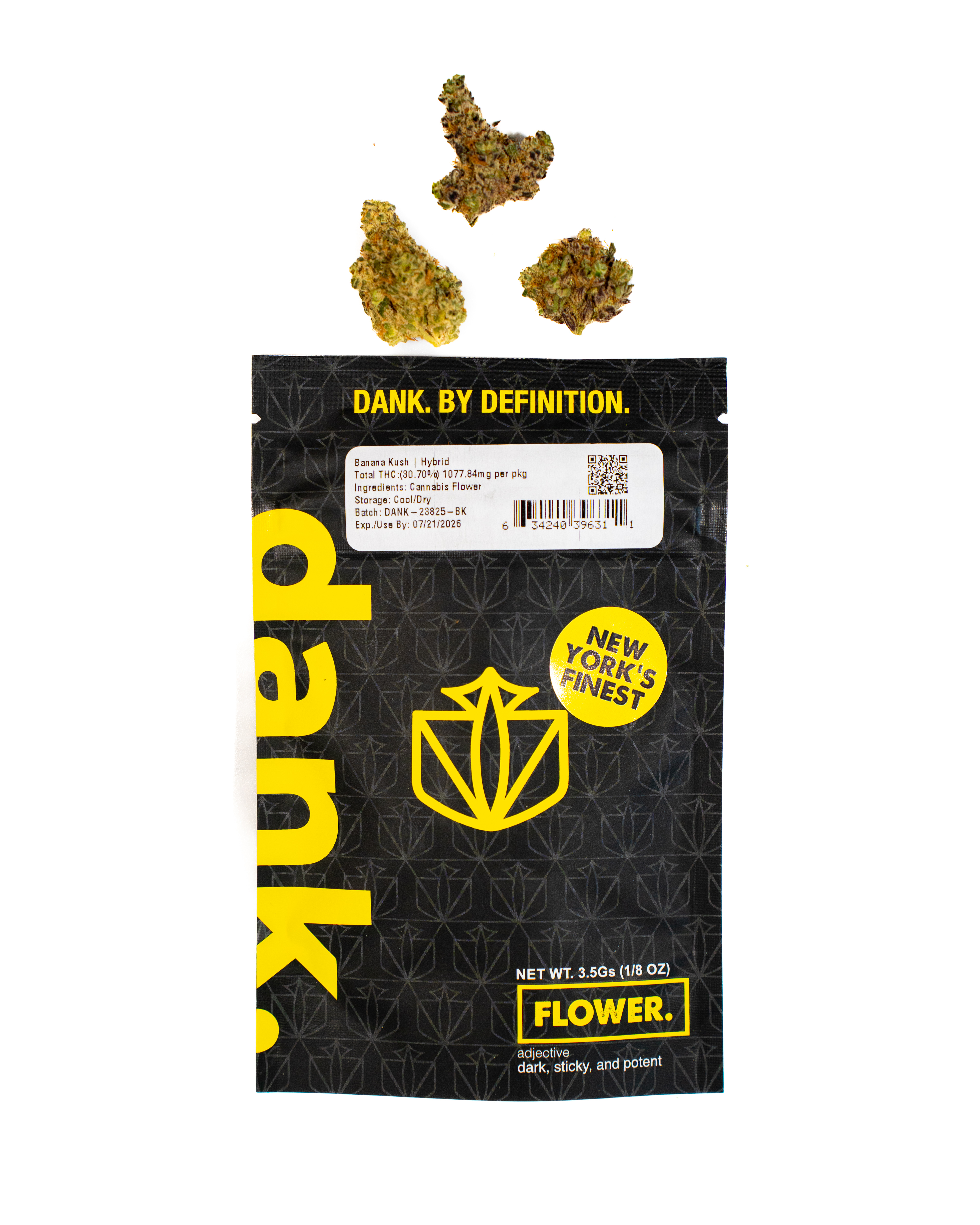 Photograph of product: Dank | Flower | Sungrown | Banana Kush - 3.5g