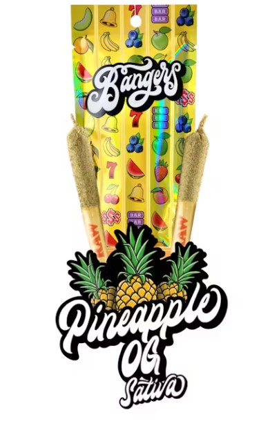 Photograph of product: Bangers Preroll 2pk Pineapple OG (S) 1g