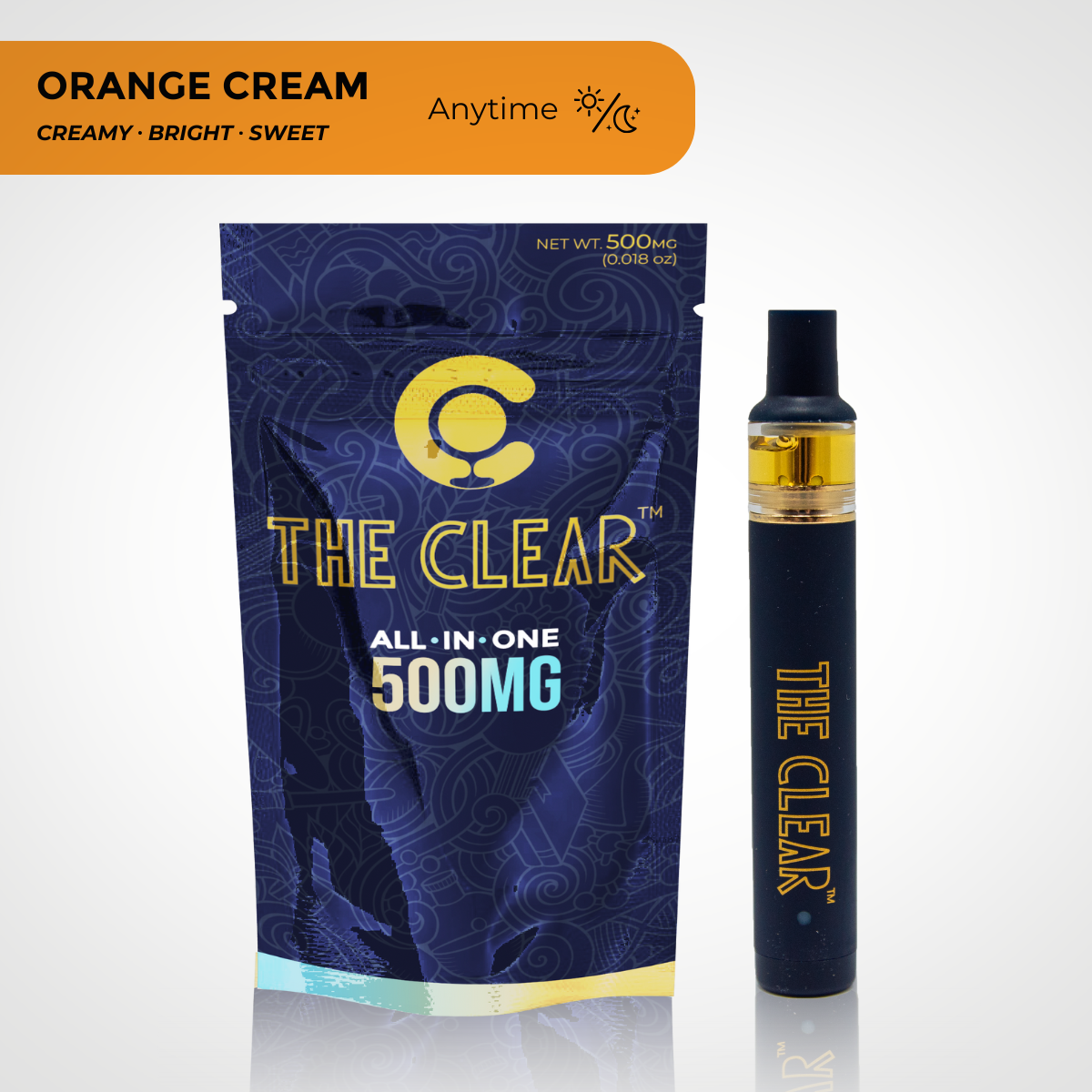 Photograph of product: The Clear All-In-One Orange Cream 500mg