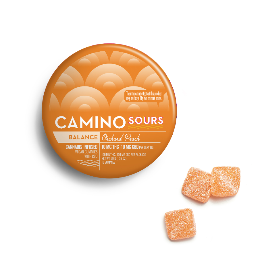 Photograph of product: Orchard Peach 1:1 TH-oui:CBD - Balance 10pk | 100mg