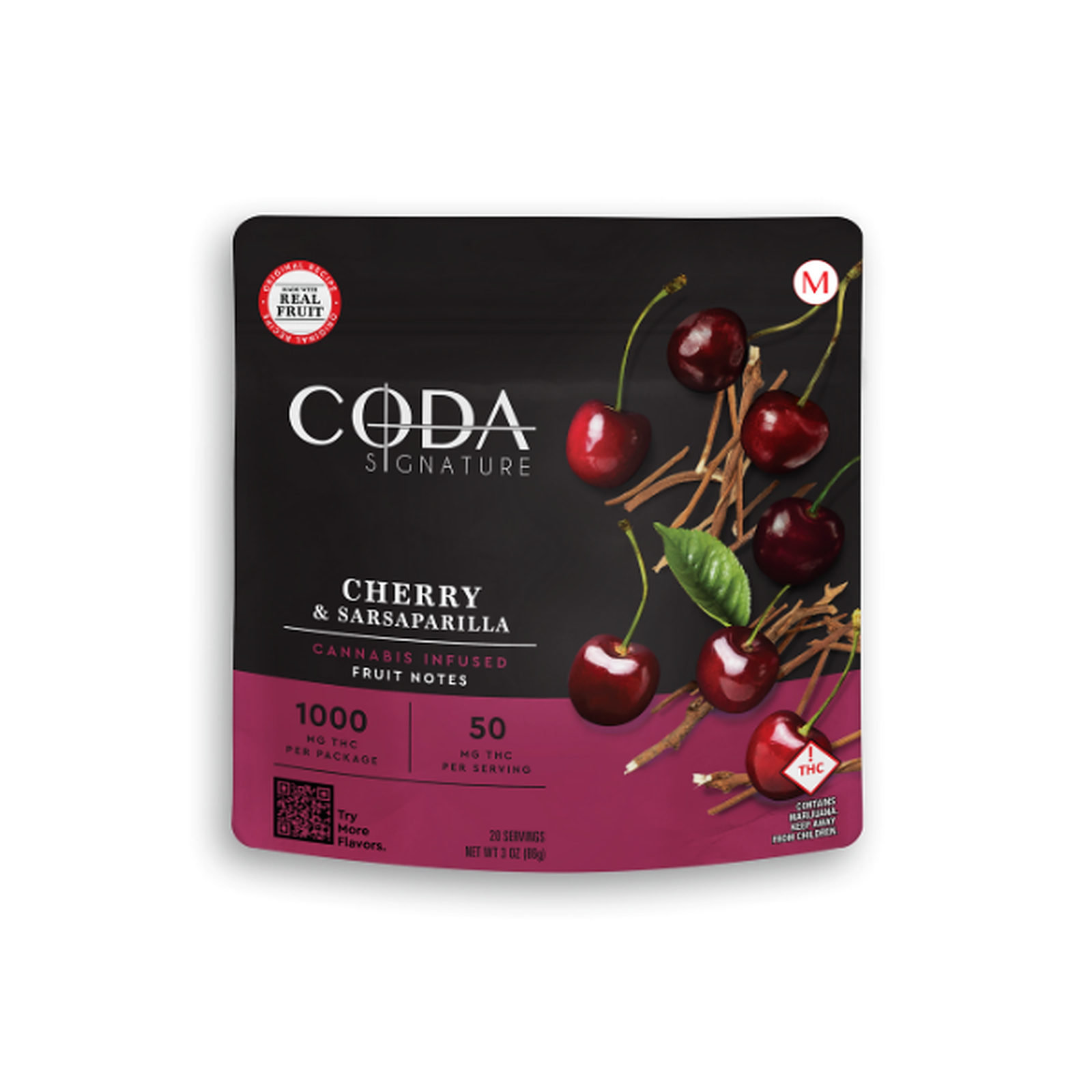 Photograph of product: Medical Coda Signature Cherry & Sarsaparilla Fruit Notes, 1000mg