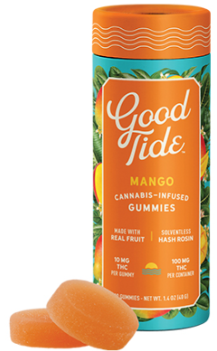 Photograph of product: Good Tide - Rosin Gummy - Mango - (I) - 100mg