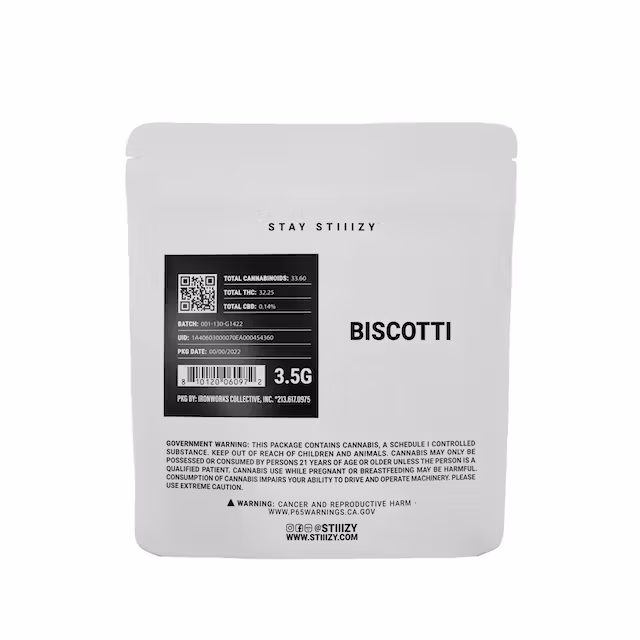 Photograph of product: BISCOTTI [3.5G] WHITE LABEL