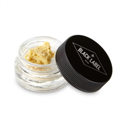 Photograph of product: Black Label Concentrate 1g Crumble- Strawberry Guava