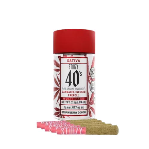 Photograph of product: Strawberry Cough Infused Pre-Rolls (5 Pack) | 2.5g