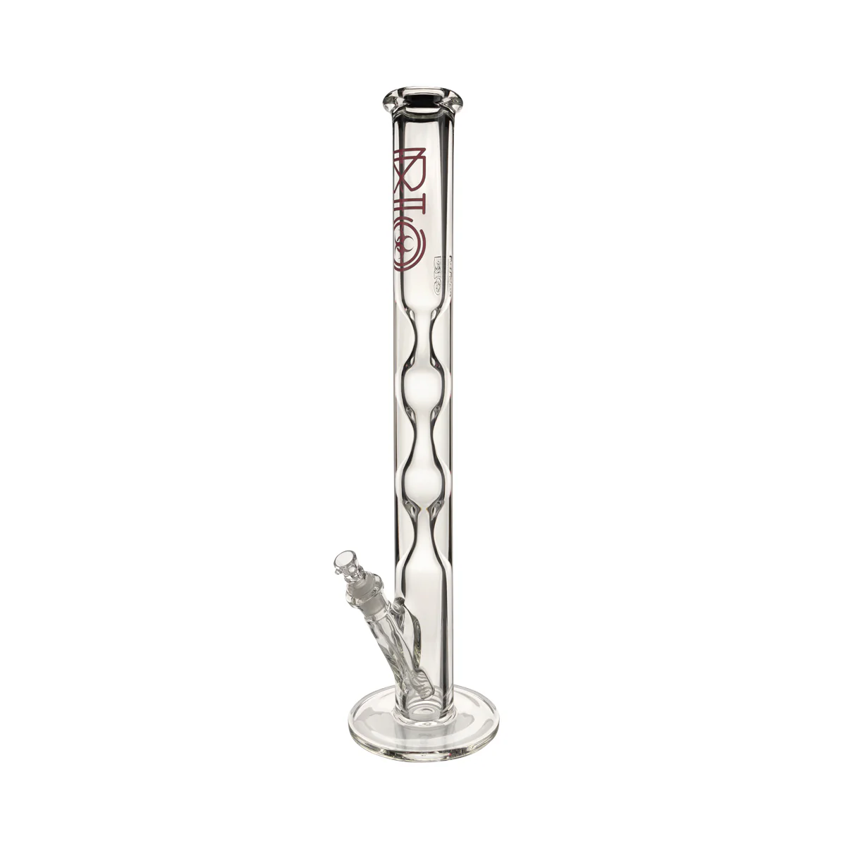 Photograph of product: BIO Glass Hourglass Straight Water Pipe 21.5" - 19mm - Red
