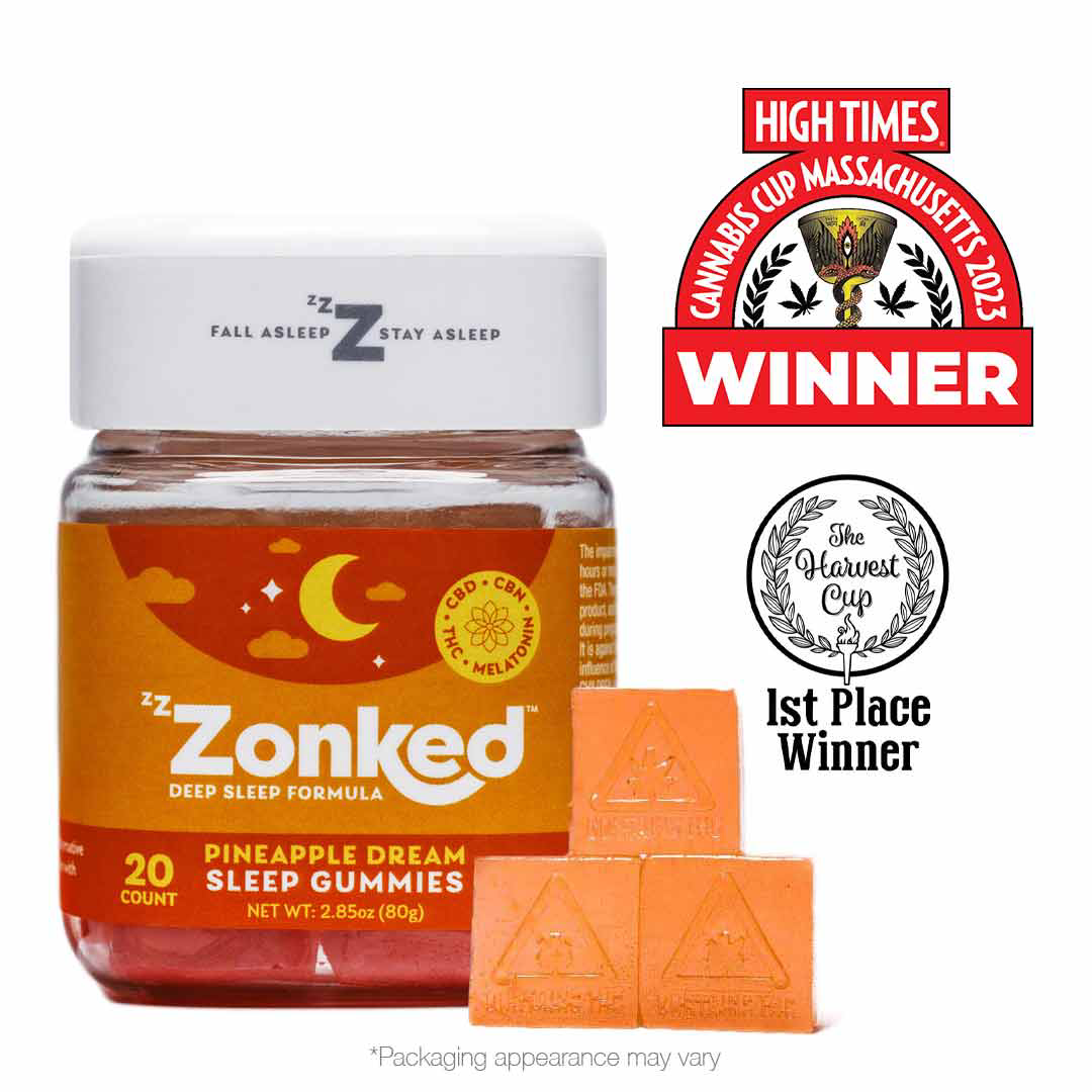 Photograph of product: Gummies | Zzzonked Sleepy Pineapple Dream | 100mg | 20pk | Zonked