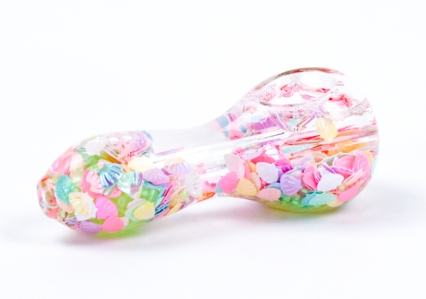 Photograph of product: SirEEL 4" Glitter Seashell Freezable Hand Pipe