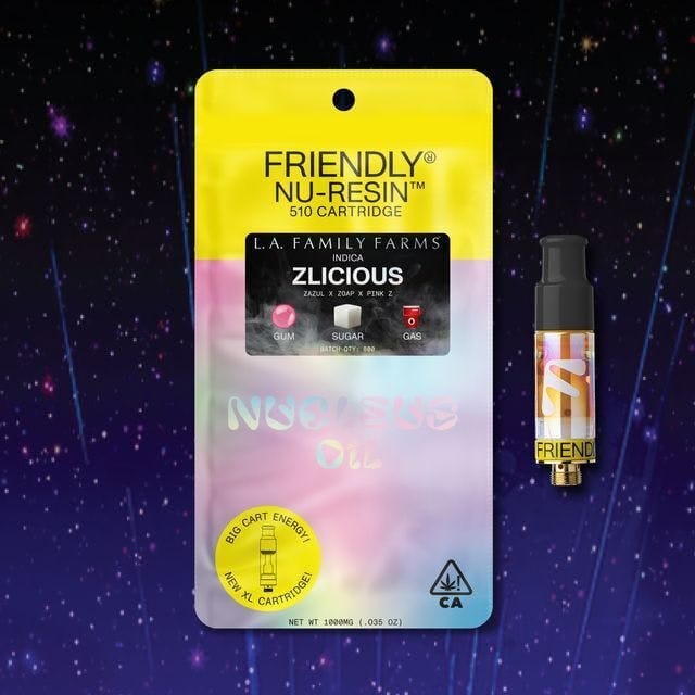Photograph of product: Zlicious (I) - L.A.F.F - Nucleus Cured Resin 1g Cart - Zlicious (I)
