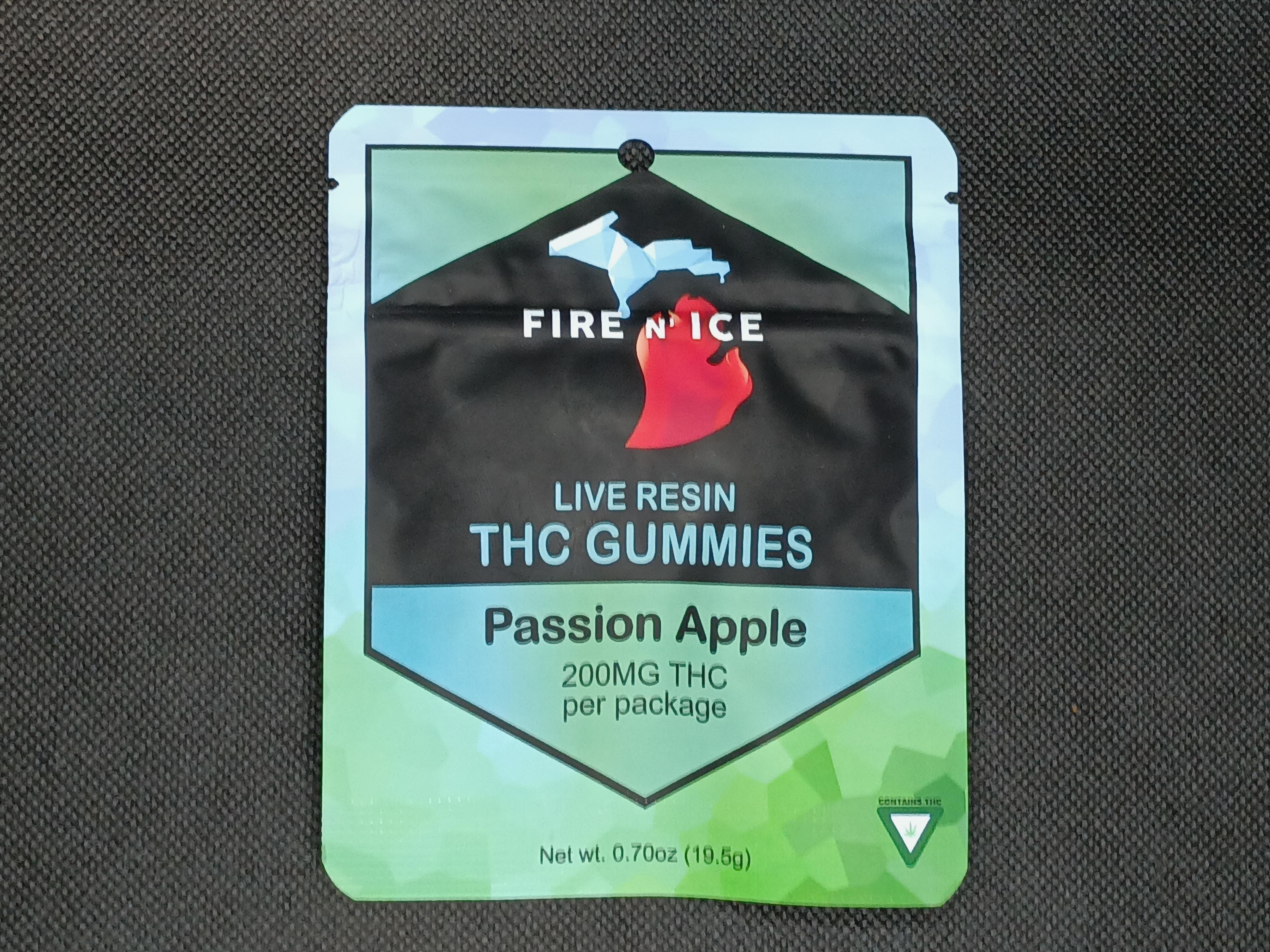 Photograph of Product: Fire N Ice | Passion Apple | 200mg Live Resin Gummies
