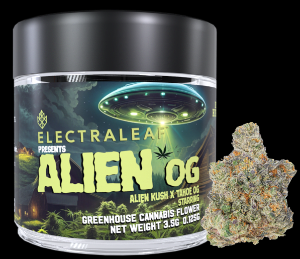 Photograph of product: Electraleaf - Alien OG - Flower - 3.5g