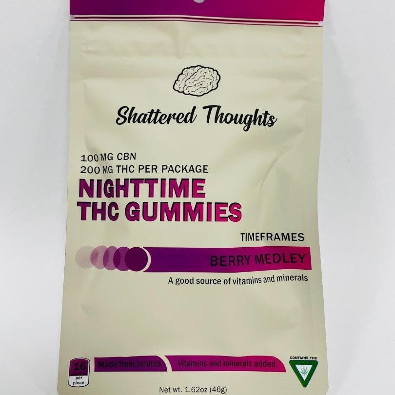 Photograph of product: Shattered Thoughts - Nighttime Berry Medley - 200mg Gummies